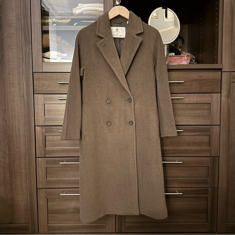 Aritzia The Slouch Coat , Wool, XS , Charcoal Grey, Brown, Dark Taupe
